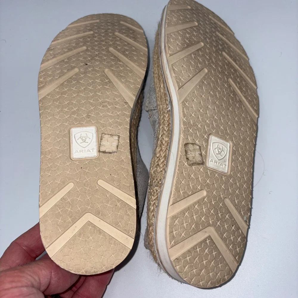 Ariat Cruiser Silver Metallic Snakeskin‎ Espadrille Slip On Loafers 10223044